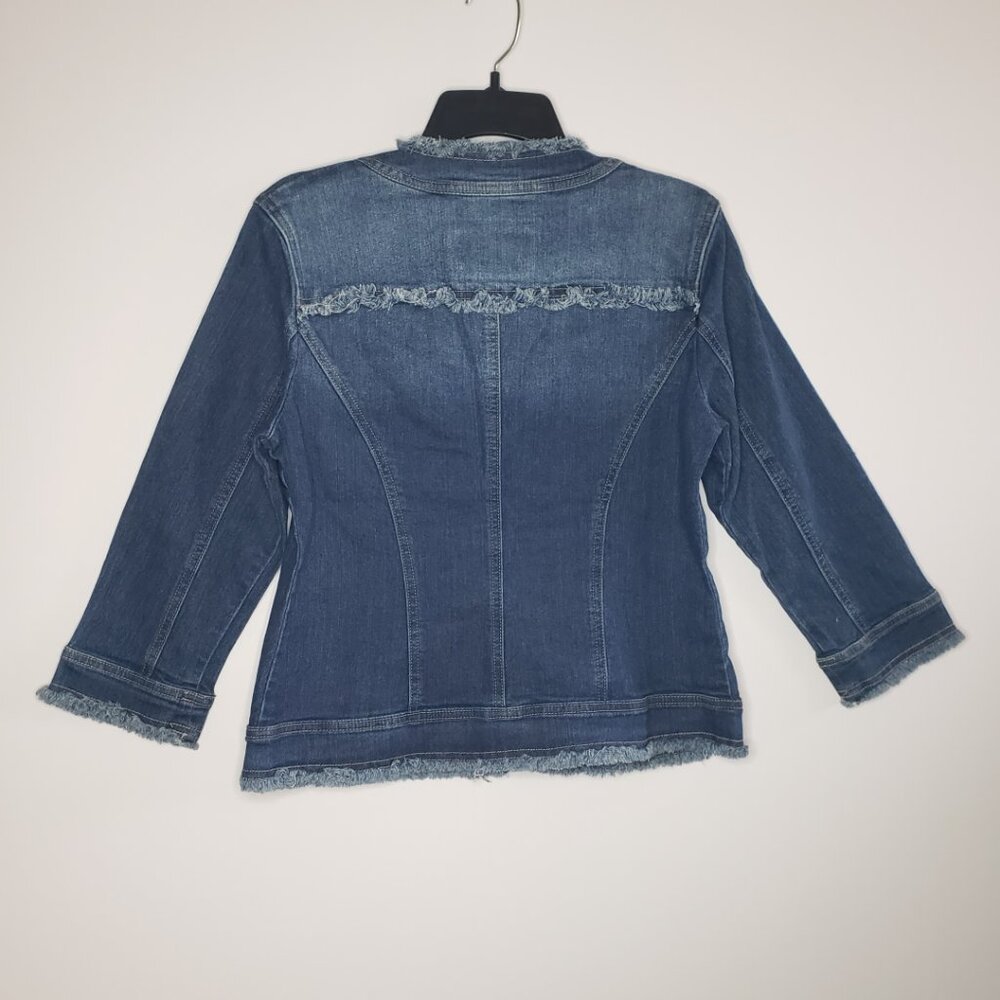 AMI Frayed Jean Denim Jacket - Picture 6 of 10